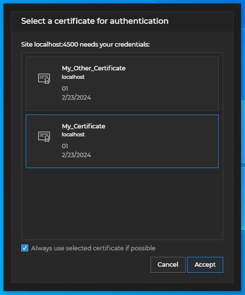 Client Certificates